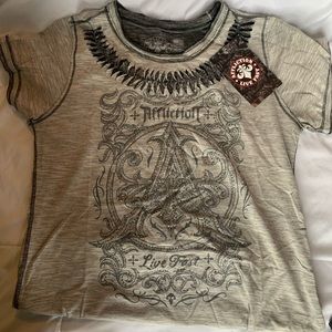 Super Cute Grey Affliction T-shirt